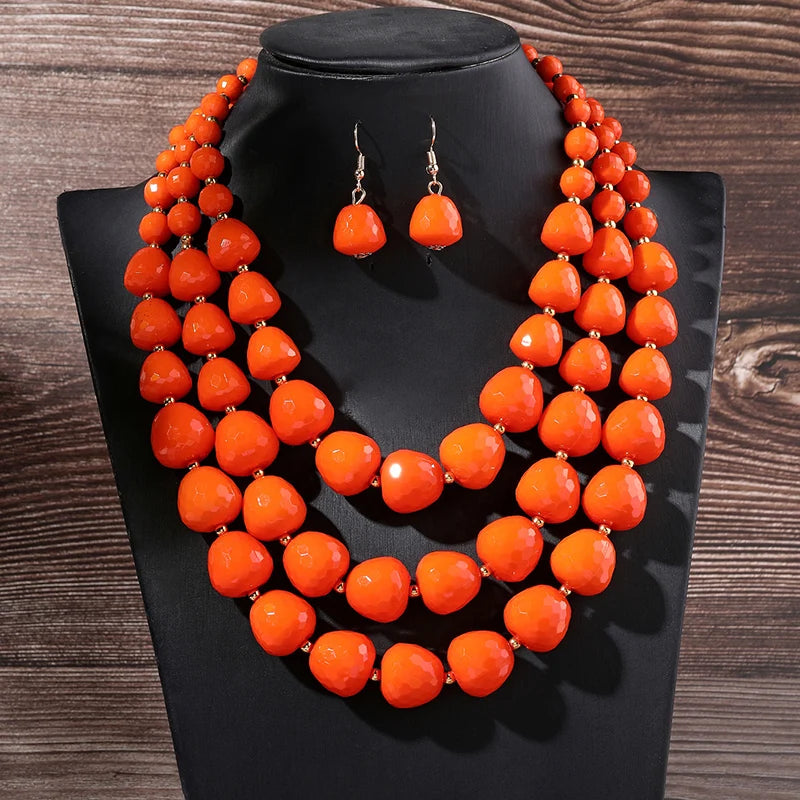 Luxe Layers Set (necklace and earrings set) - 3 colors - hello baabs 