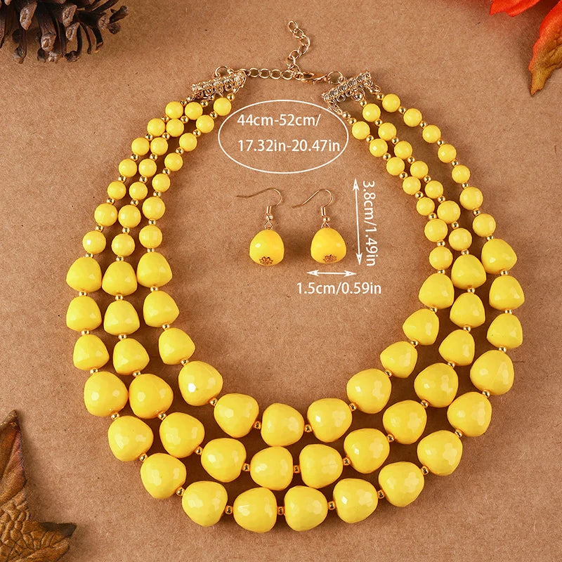 Luxe Layers Set (necklace and earrings set) - 3 colors - hello baabs 