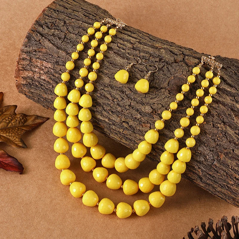 Luxe Layers Set (necklace and earrings set) - 3 colors - hello baabs 