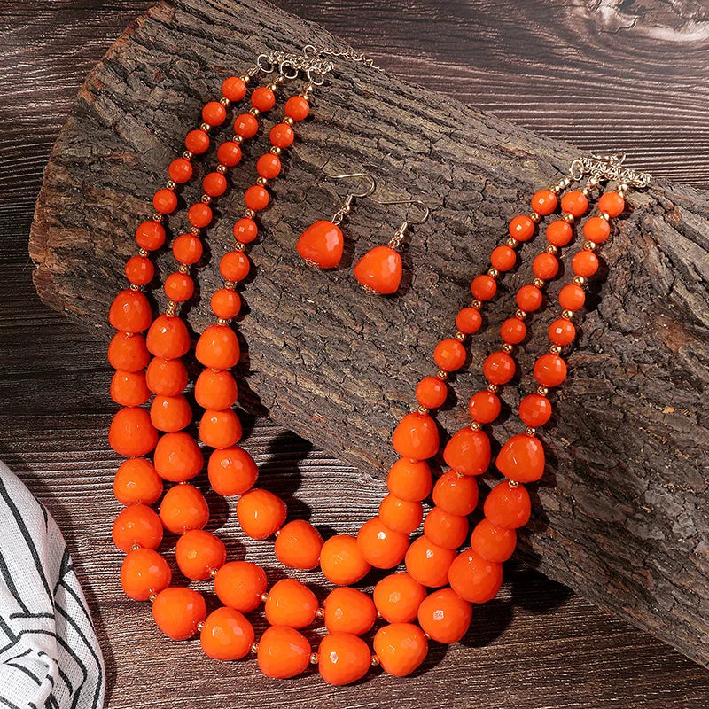 Luxe Layers Set (necklace and earrings set) - 3 colors - hello baabs 