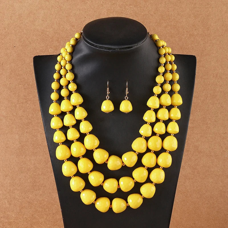 Luxe Layers Set (necklace and earrings set) - 3 colors - hello baabs 