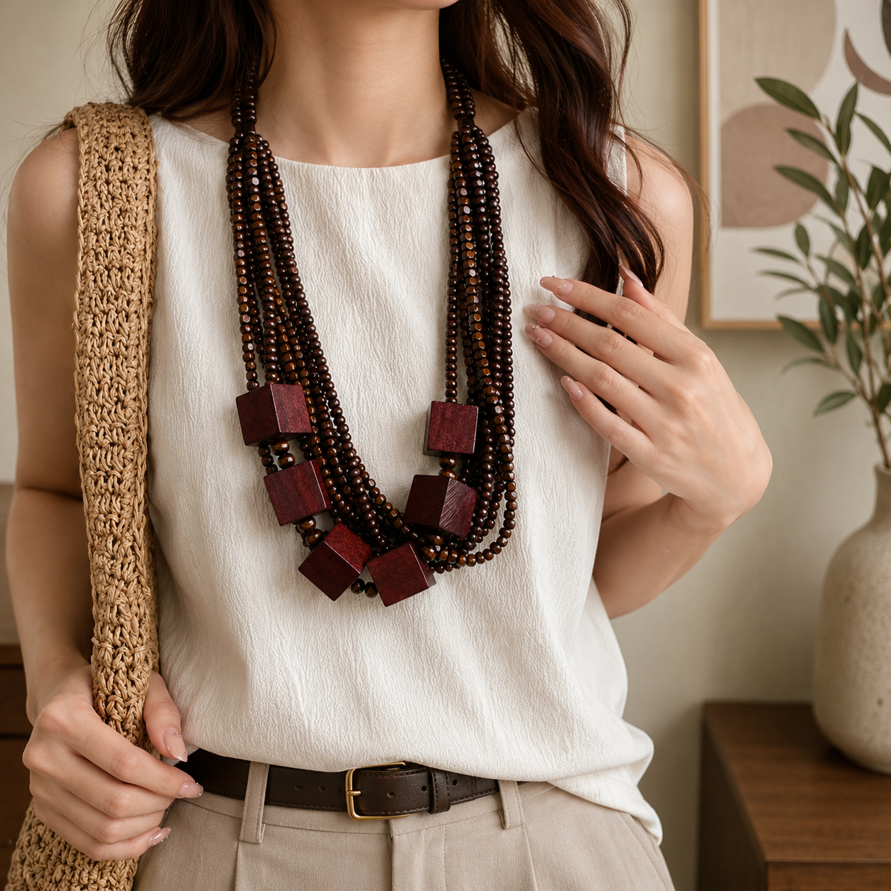 Main Character Blocks Necklace - 2 colors - Hello Baabs
