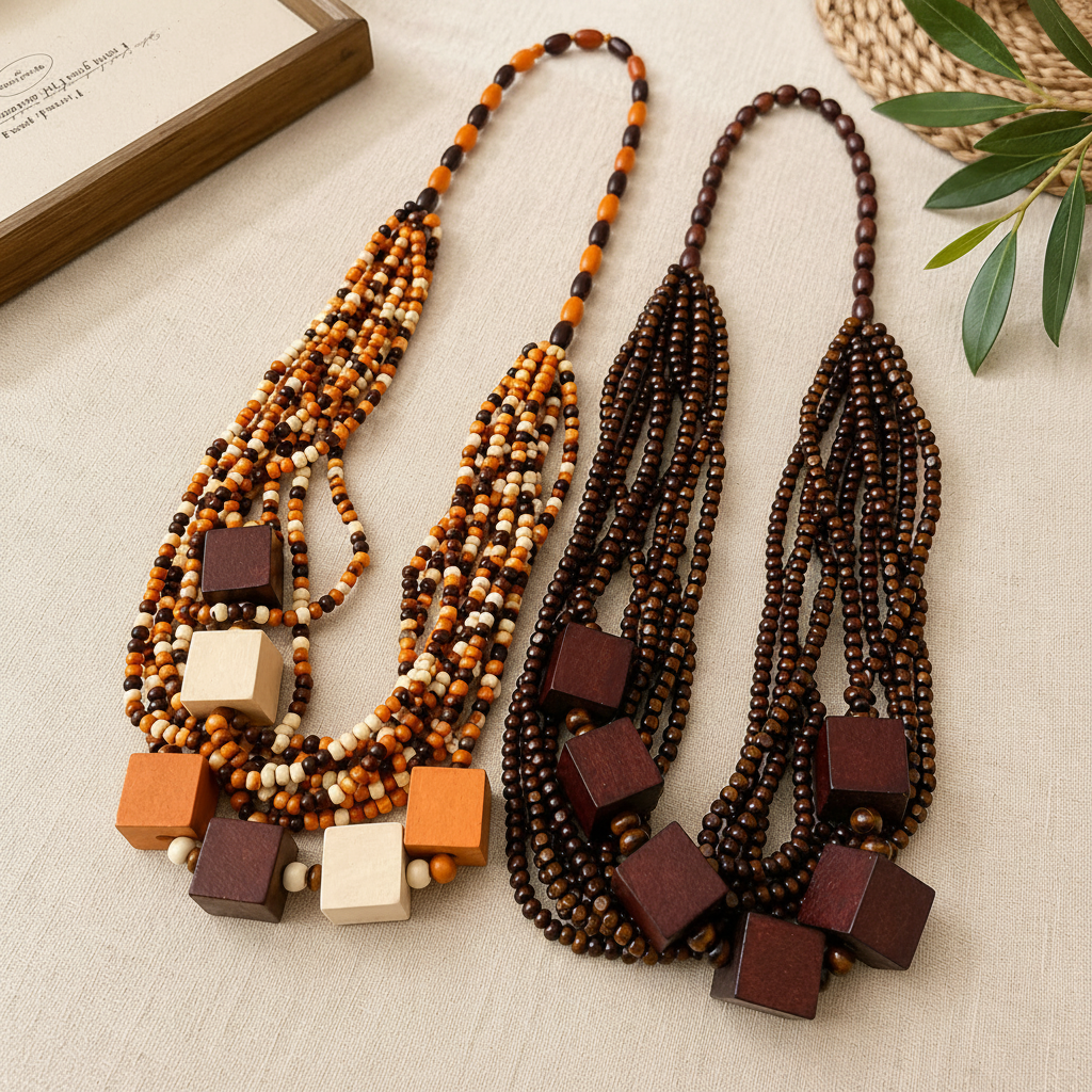 Main Character Blocks Necklace - 2 colors - Hello Baabs