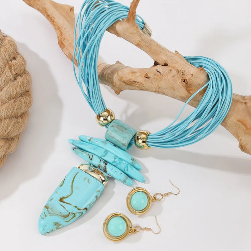 Mesa Mirage Necklace & Earring Set - 4 colors - Hello Baabs
