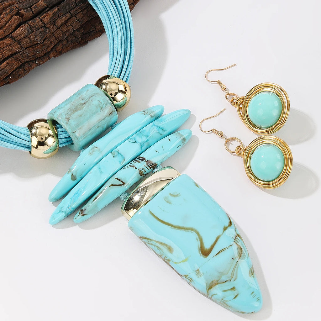 Mesa Mirage Necklace & Earring Set - 4 colors - Hello Baabs