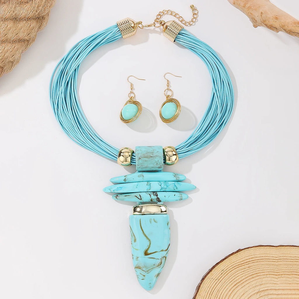 Mesa Mirage Necklace & Earring Set - 4 colors - Hello Baabs