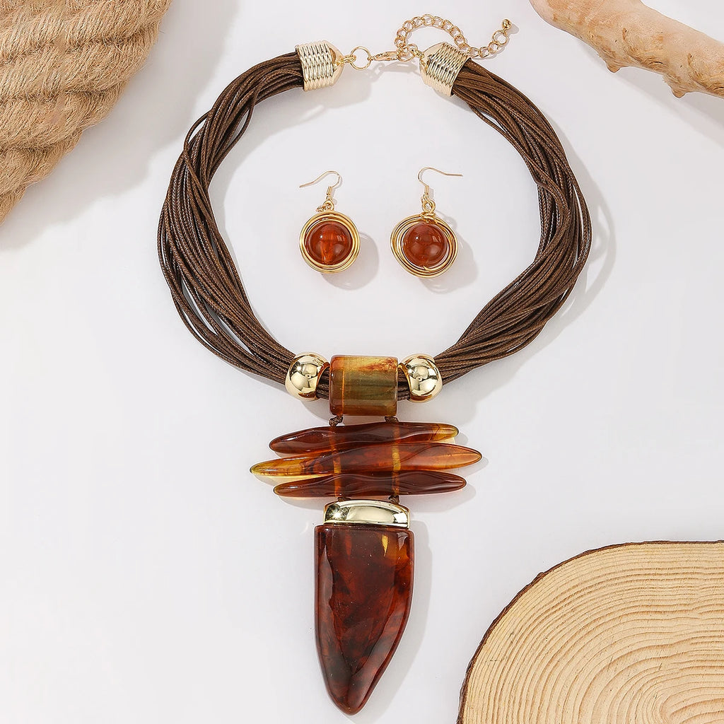 Mesa Mirage Necklace & Earring Set - 4 colors - Hello Baabs