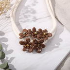 Mocha Flora Necklace - Hello Baabs LLC 