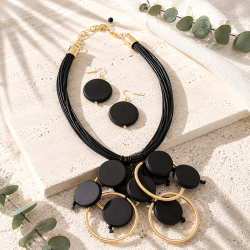 Modwood Fusion Necklace & Earrings Set - Hello Baabs
