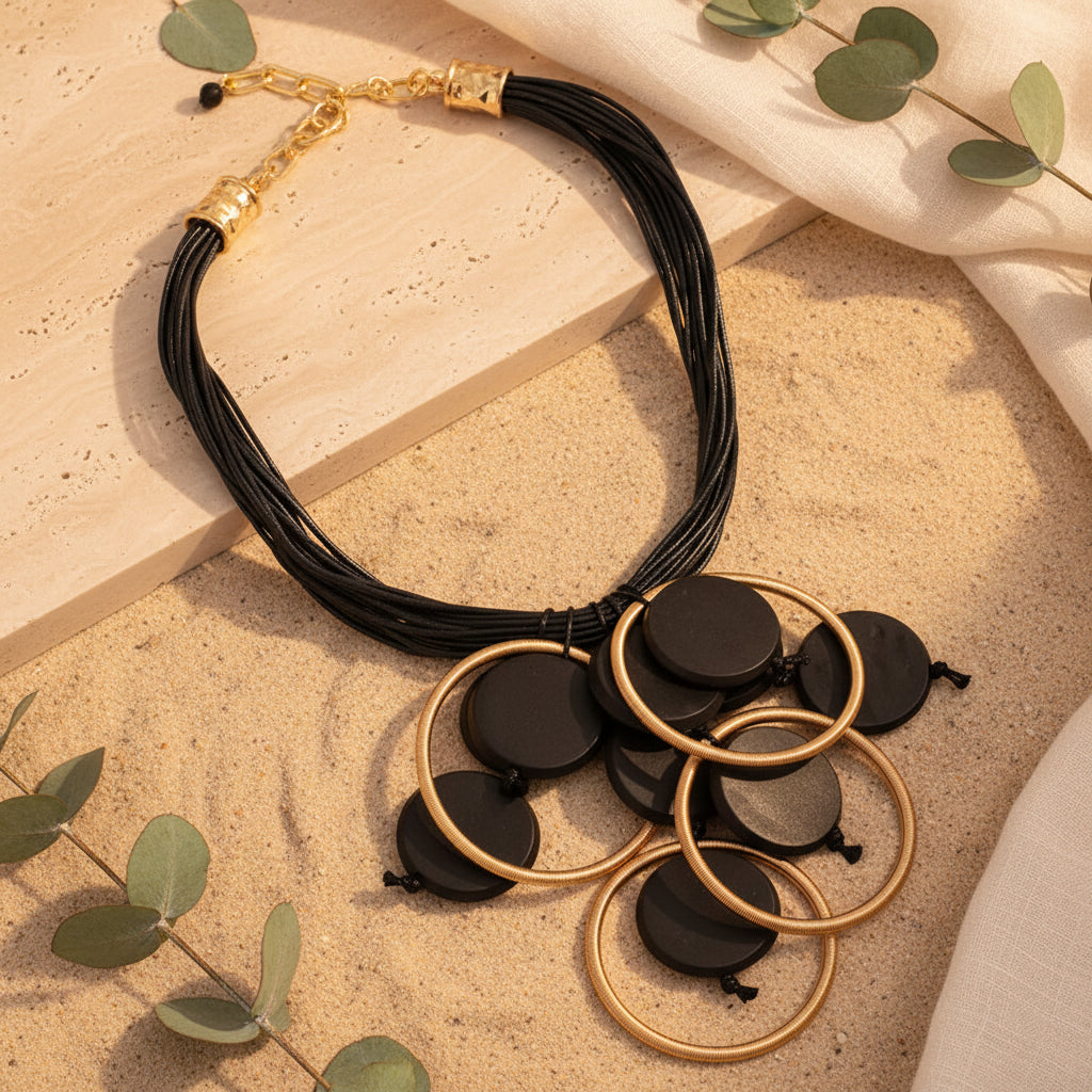 Modwood Fusion Necklace & Earrings Set - Hello Baabs LLC 