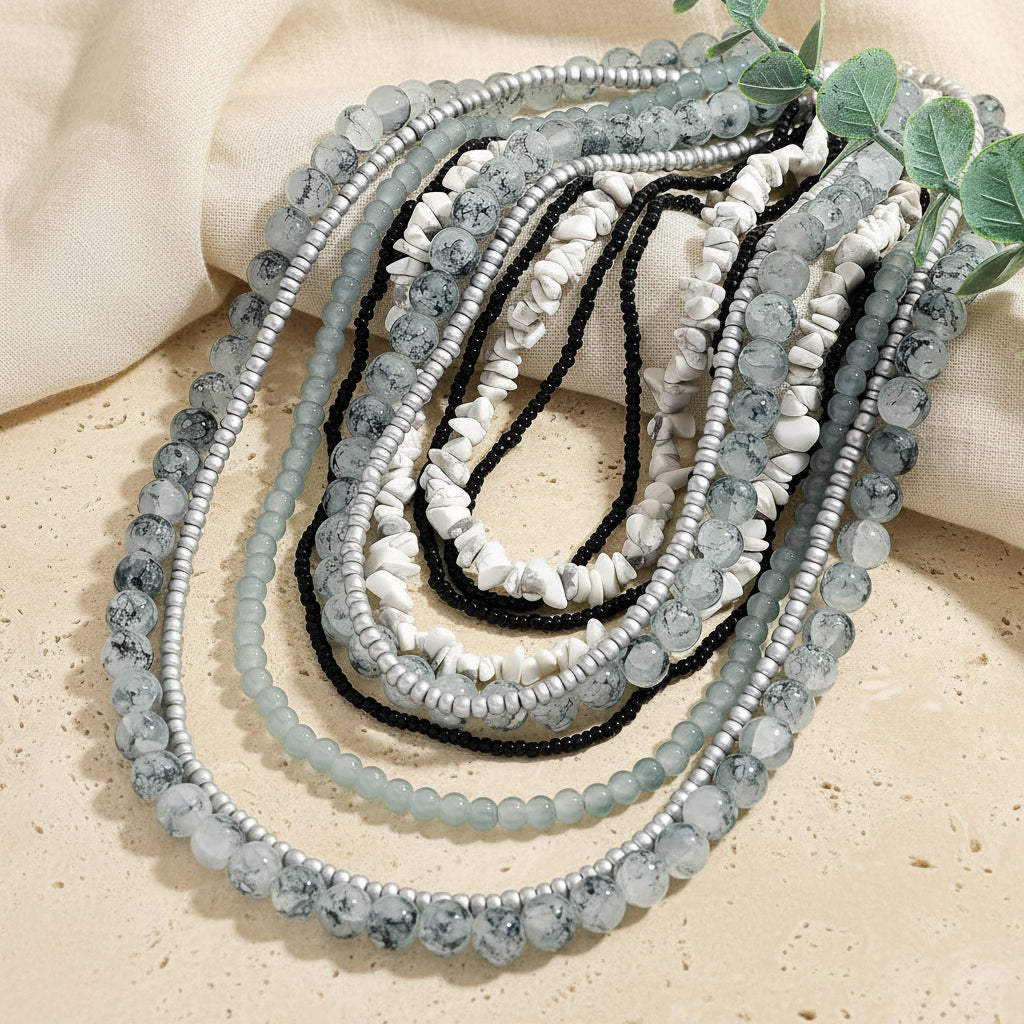 Moonlight Glow Layered Necklace - Hello Baabs LLC 