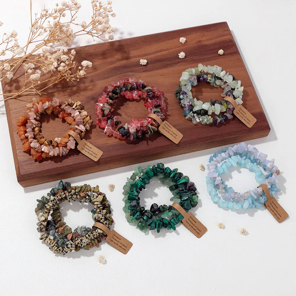 Mystic Chip Crystal 3pc Bracelet Set - 18 colors - Hello Baabs