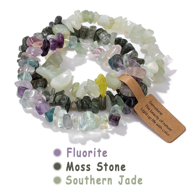 Mystic Chip Crystal 3pc Bracelet Set - 18 colors - Hello Baabs