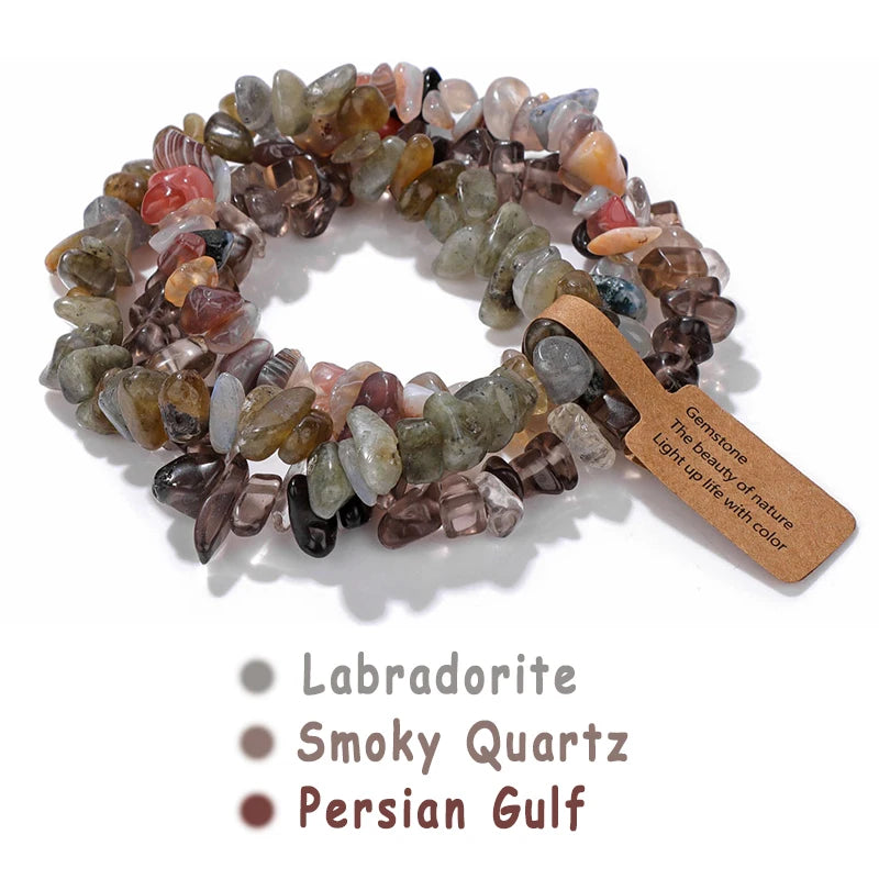 Mystic Chip Crystal 3pc Bracelet Set - 18 colors - Hello Baabs
