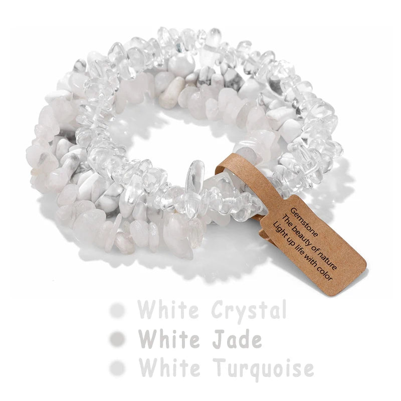Mystic Chip Crystal 3pc Bracelet Set - 18 colors - Hello Baabs