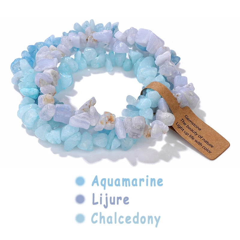 Mystic Chip Crystal 3pc Bracelet Set - 18 colors - Hello Baabs