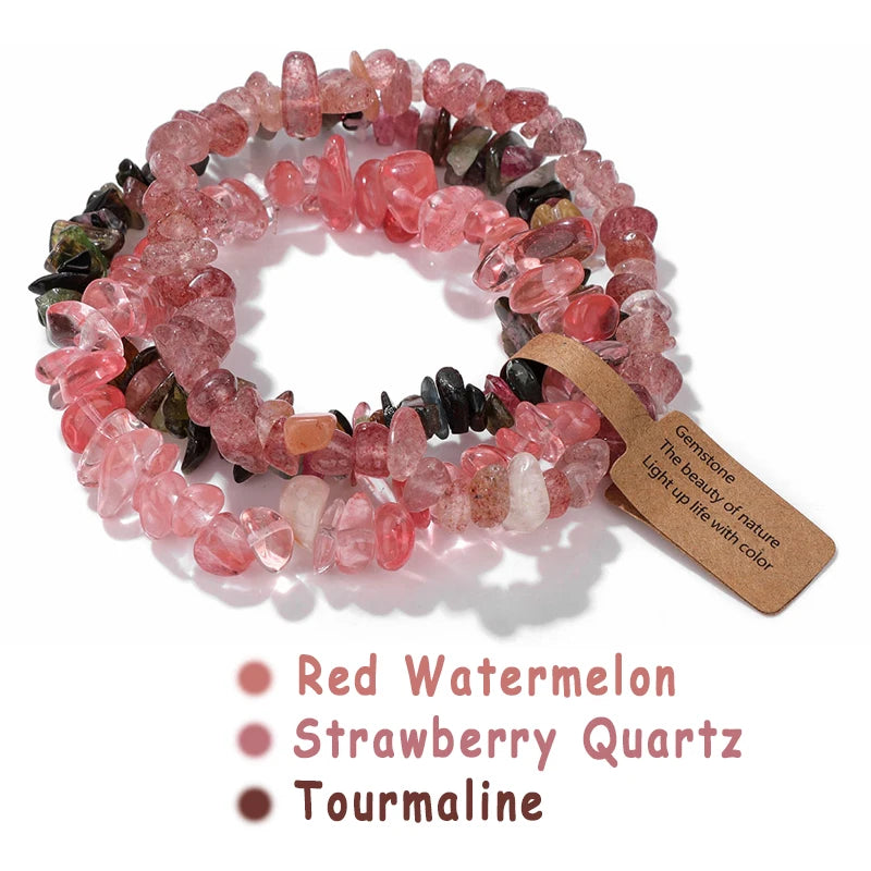 Mystic Chip Crystal 3pc Bracelet Set - 18 colors - Hello Baabs