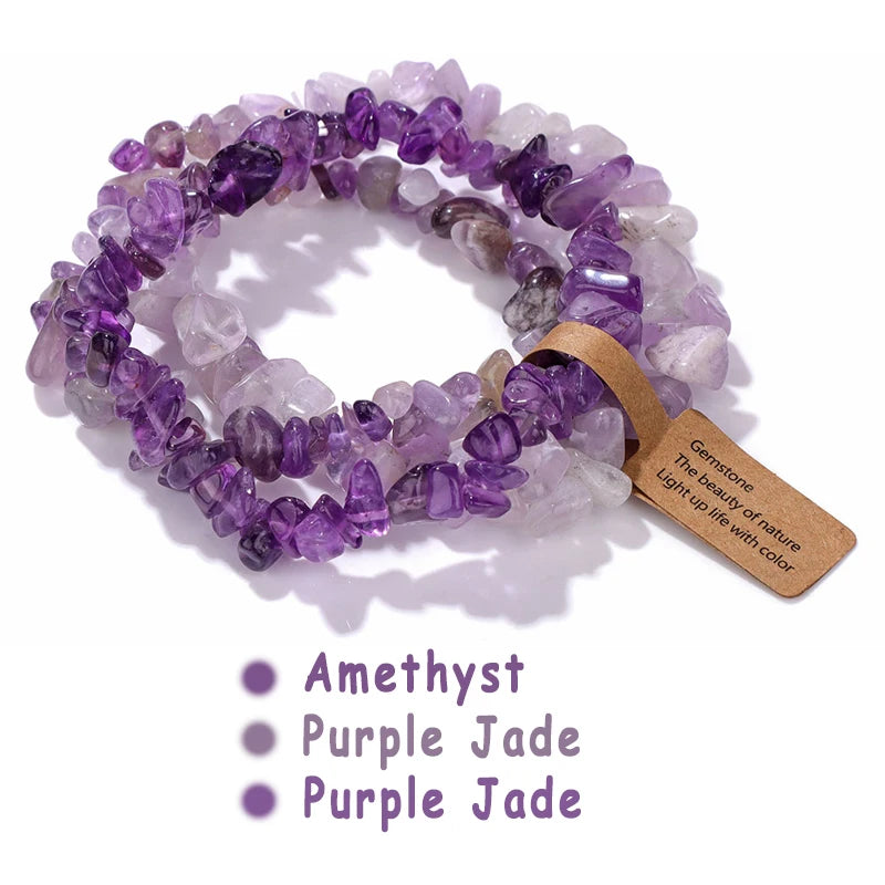Mystic Chip Crystal 3pc Bracelet Set - 18 colors - Hello Baabs