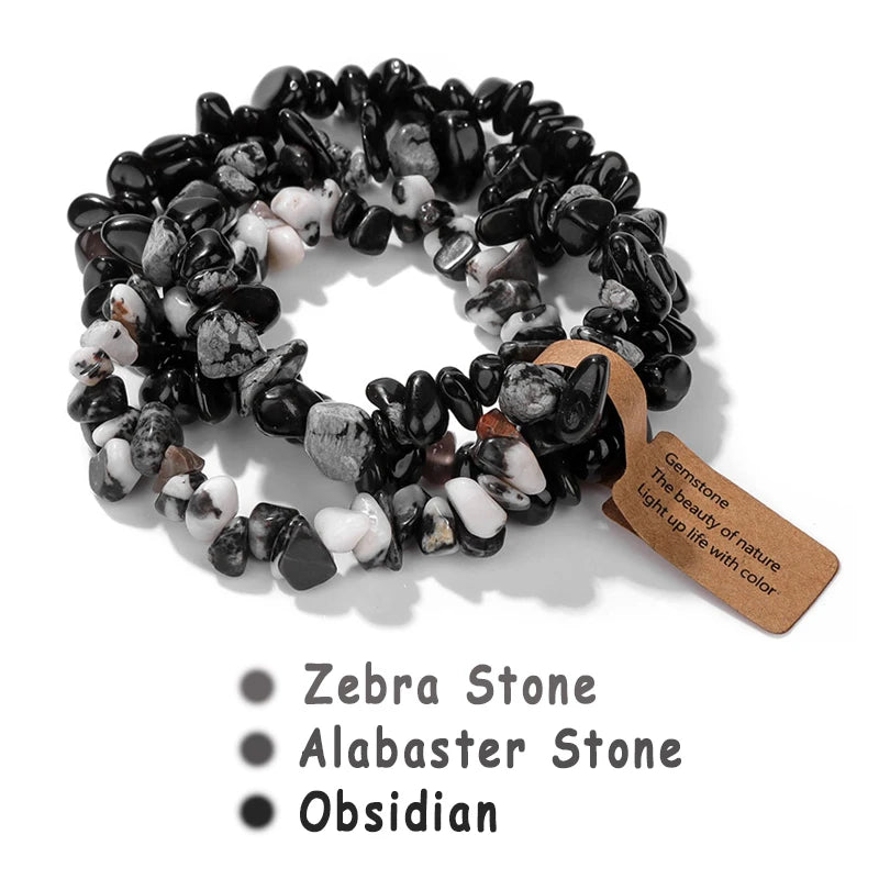 Mystic Chip Crystal 3pc Bracelet Set - 18 colors - Hello Baabs