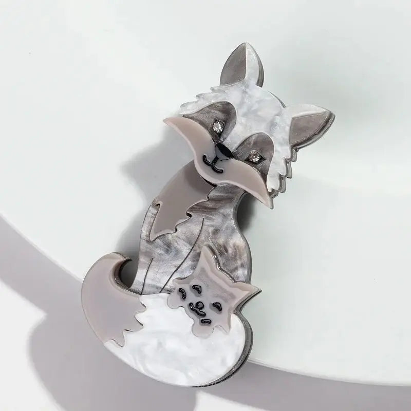 Mystic Fox Brooch - Hello Baabs LLC 