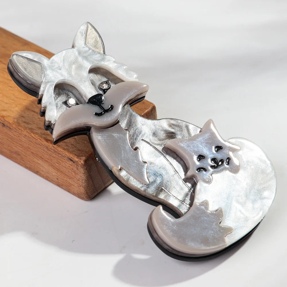 Mystic Fox Brooch - Hello Baabs LLC 