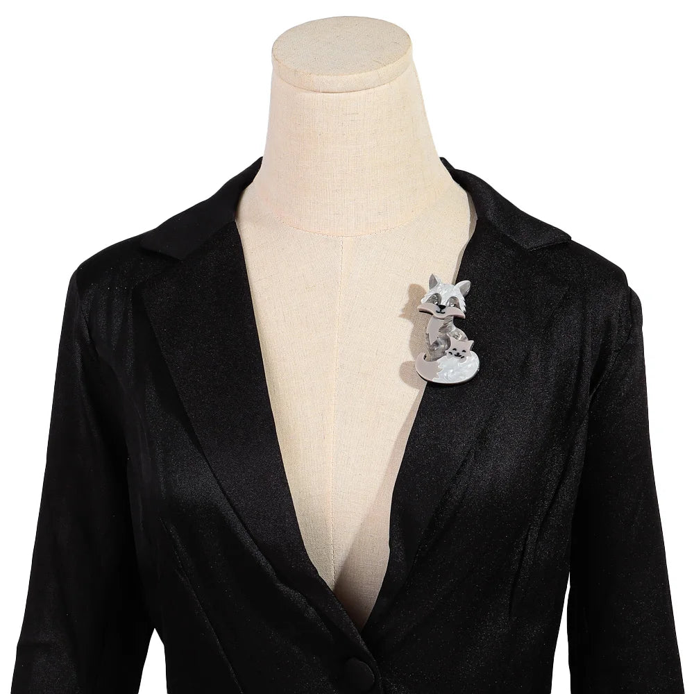 Mystic Fox Brooch - Hello Baabs LLC 