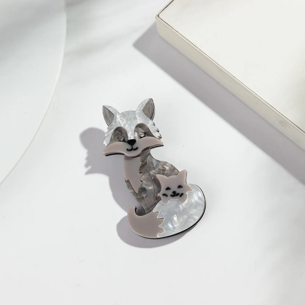 Mystic Fox Brooch - Hello Baabs LLC 