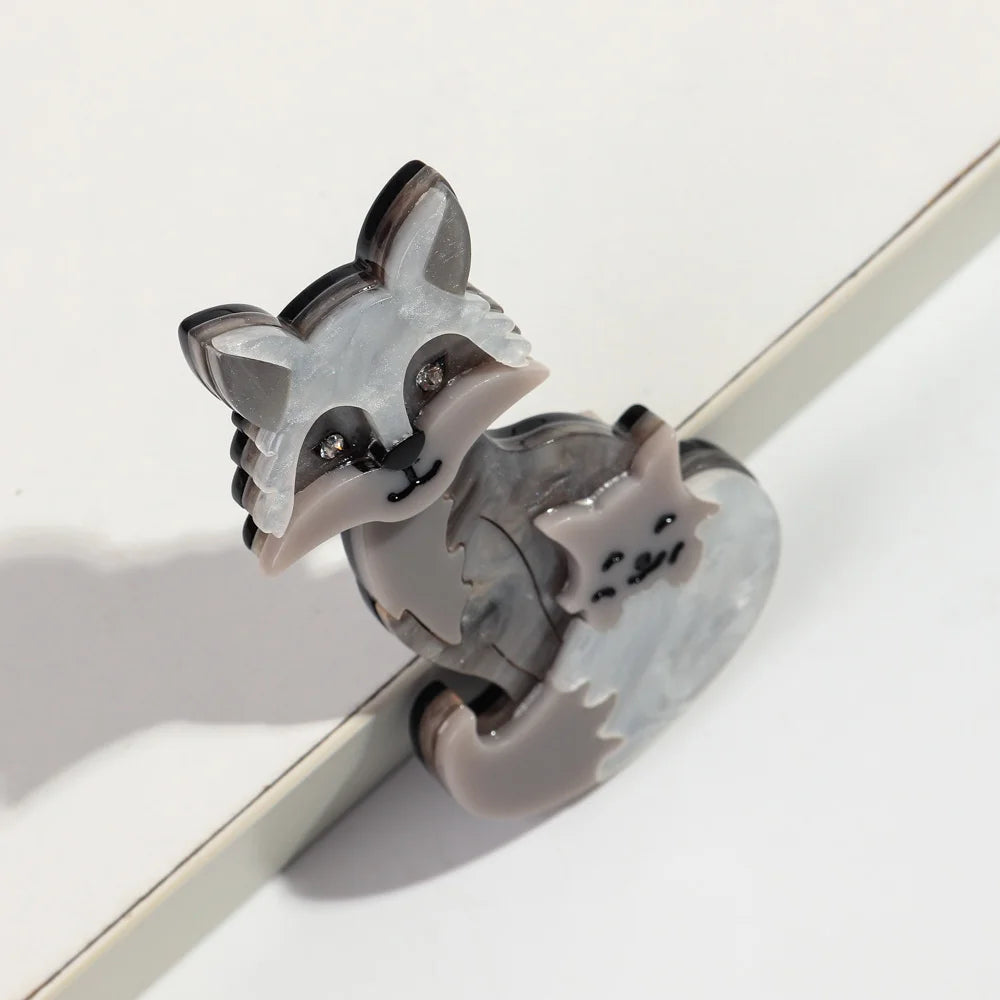 Mystic Fox Brooch - Hello Baabs LLC 