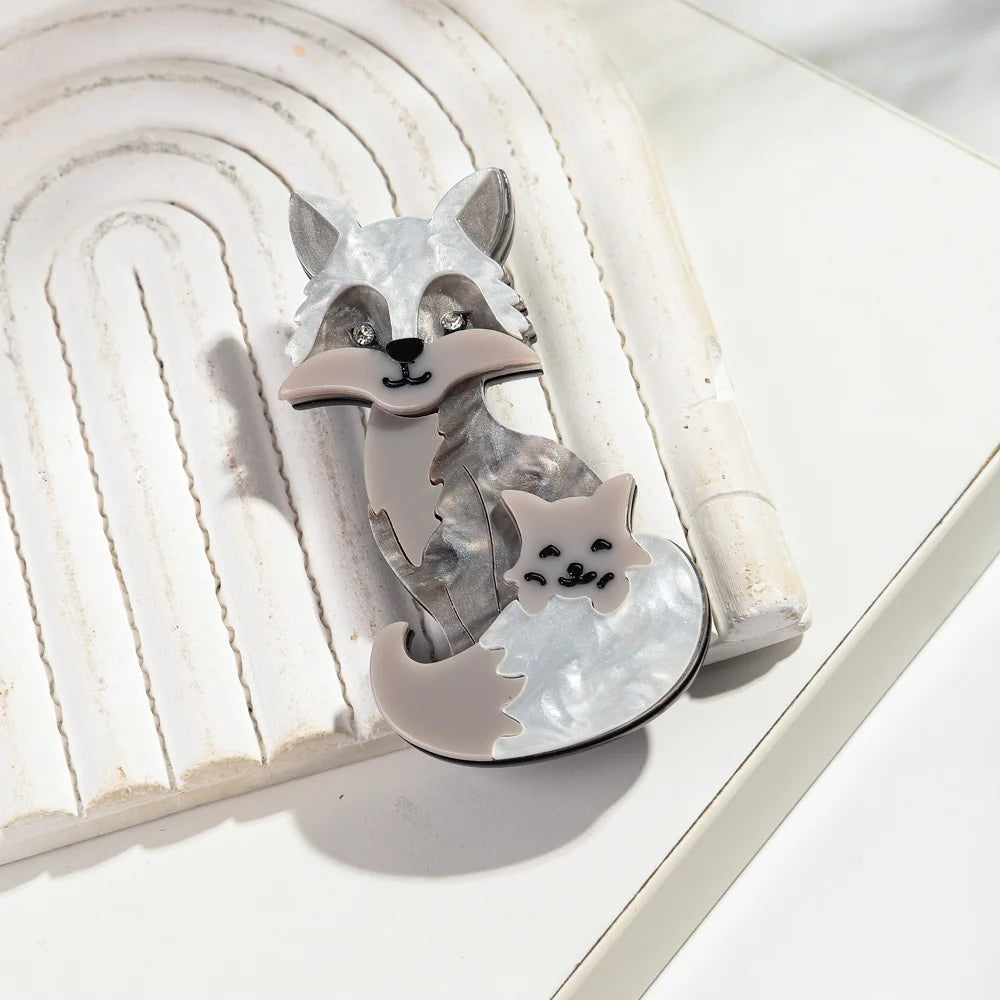 Mystic Fox Brooch - Hello Baabs LLC 