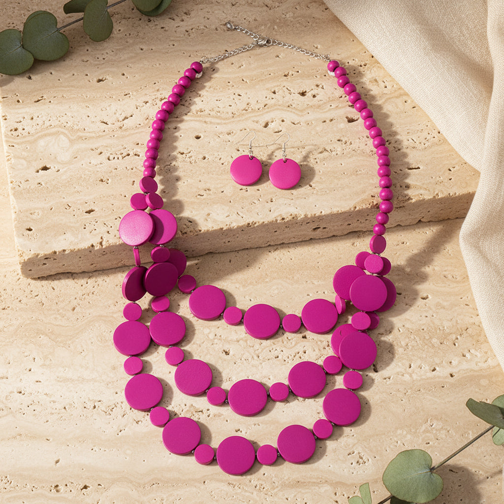 Nairobi Nights Necklace & Earrings Set - 6 colors - Hello Baabs