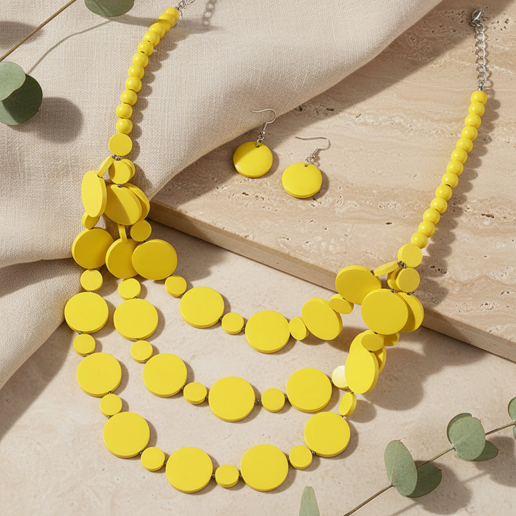 Nairobi Nights Necklace & Earrings Set - 6 colors - Hello Baabs