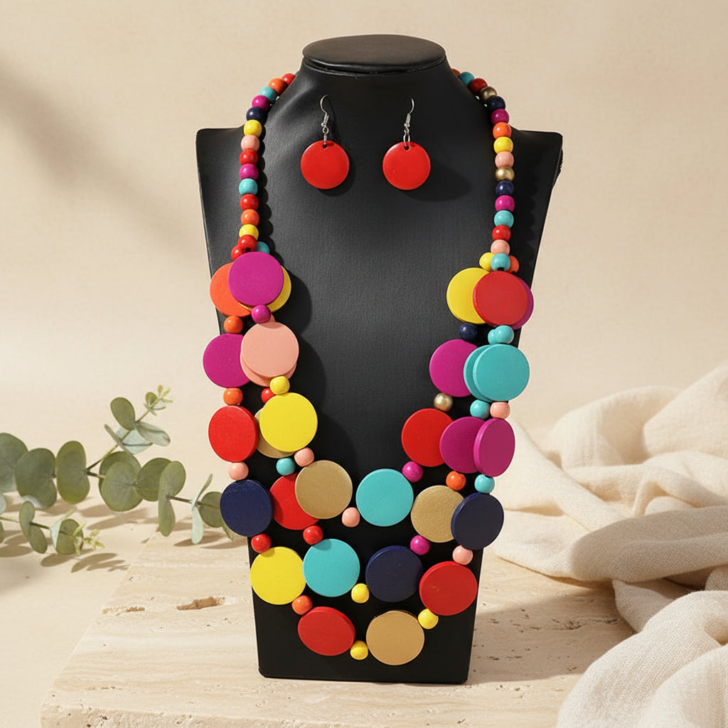 Nairobi Nights Necklace & Earrings Set - 6 colors - Hello Baabs