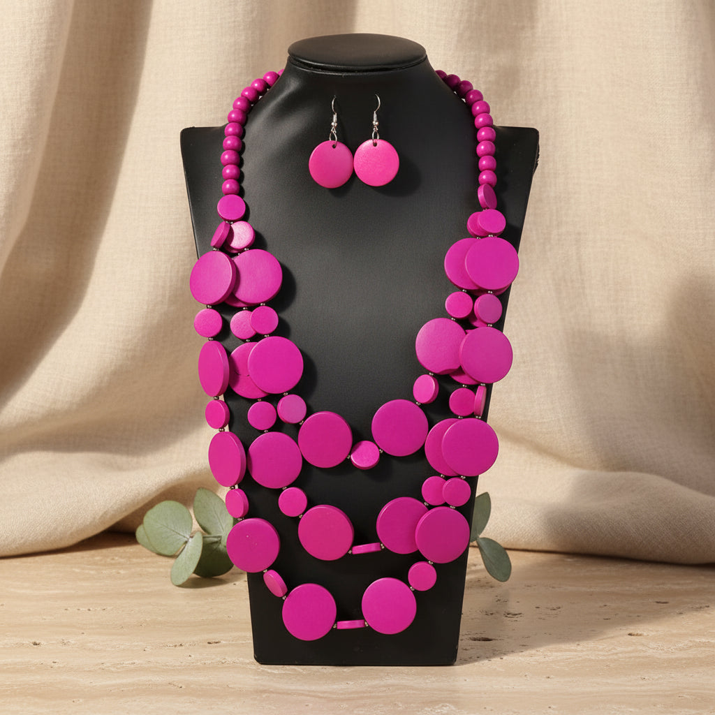 Nairobi Nights Necklace & Earrings Set - 6 colors - Hello Baabs