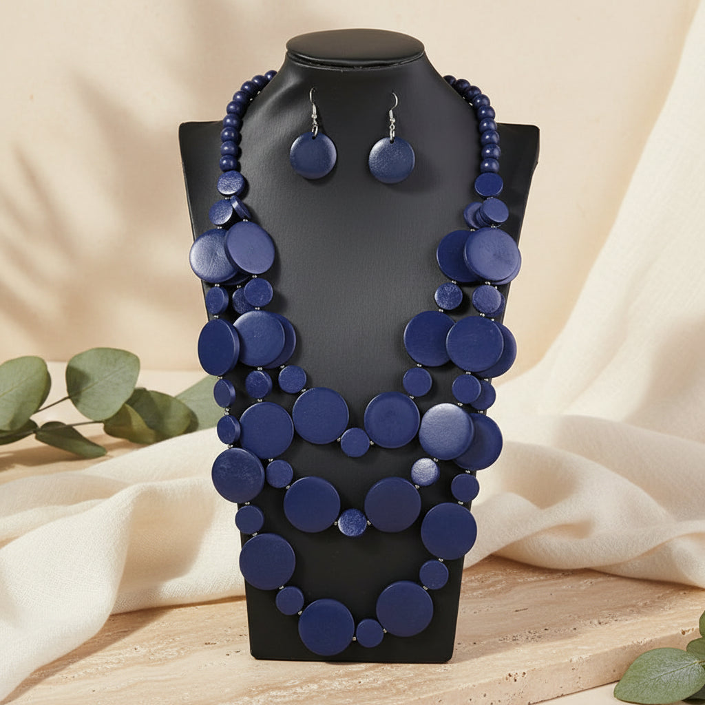 Nairobi Nights Necklace & Earrings Set - 6 colors - Hello Baabs