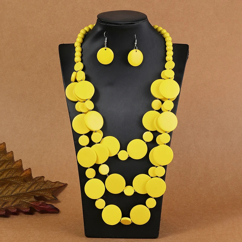Nairobi Nights Set (necklace and earrings set) - 6 colors - hello baabs 