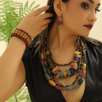 Nature’s Charm Multi-Layer Necklace & Earrings Set - 2 variants - hello baabs 