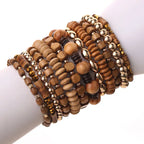 Nature’s Rhythm Stack 12pc Stretch Bracelet Set - Hello Baabs LLC 