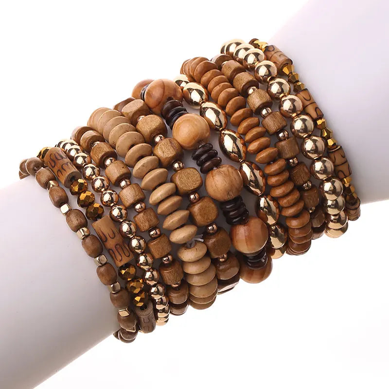 Nature’s Rhythm Stack 12pc Stretch Bracelet Set - Hello Baabs LLC 