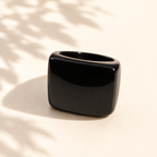 Noir Block Ring (size 8.5) - Hello Baabs LLC 