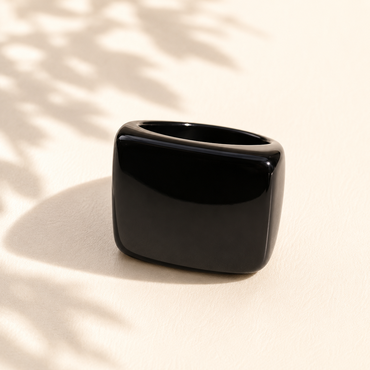 Noir Block Ring (size 8.5) - Hello Baabs LLC 