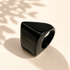 Noir Block Ring (size 8.5) - Hello Baabs LLC 