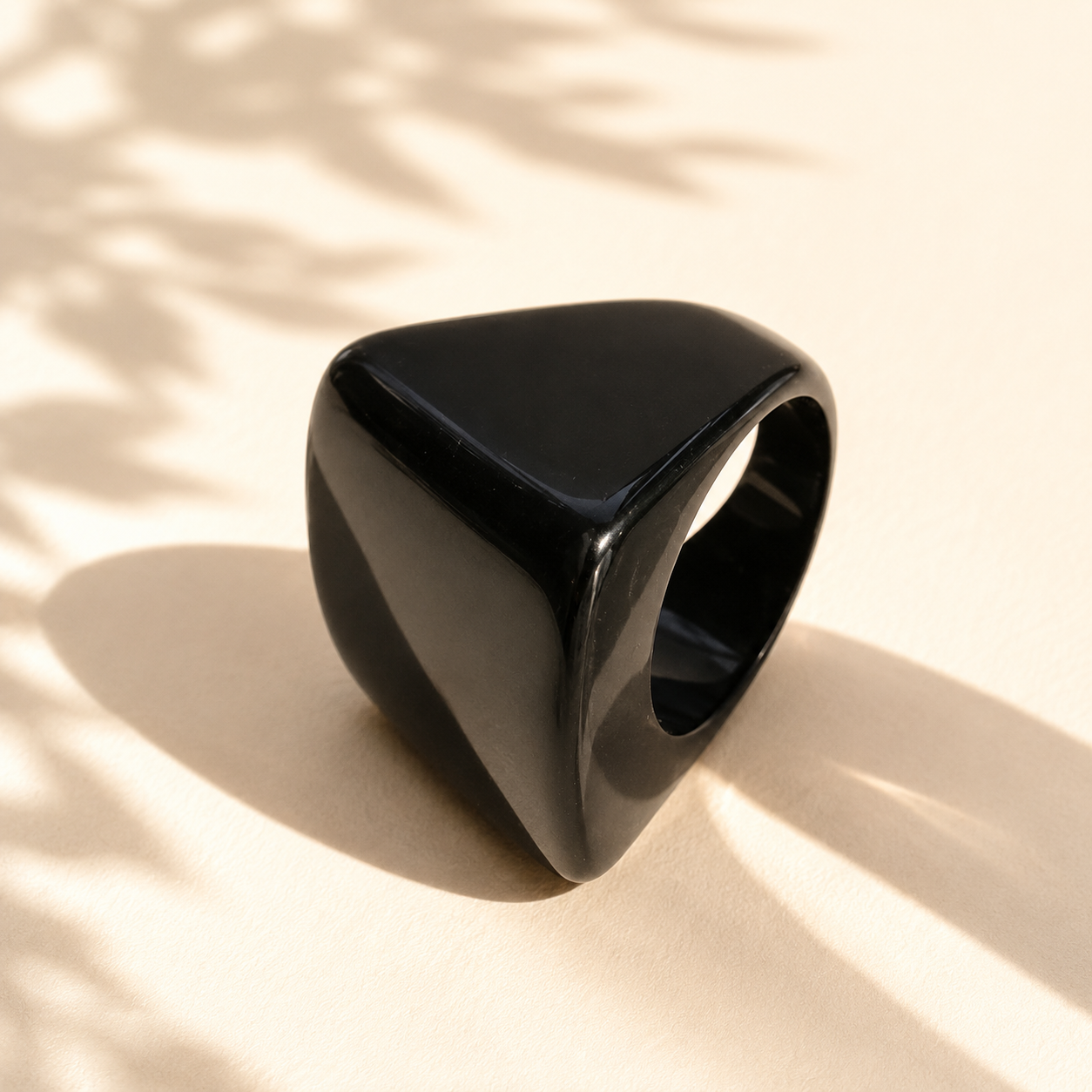 Noir Block Ring (size 8.5) - Hello Baabs LLC 