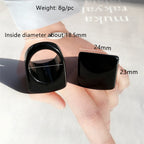 Noir Block Ring (size 8.5) - hello baabs 