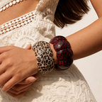 Noir Prowl Leopard Stretch Bracelet - 7 colors - Hello Baabs LLC 