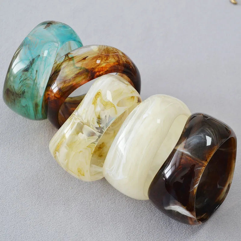 Obsidian Wave Bangle SMALL (2.48" diameter) - 5 colors - Hello Baabs LLC 