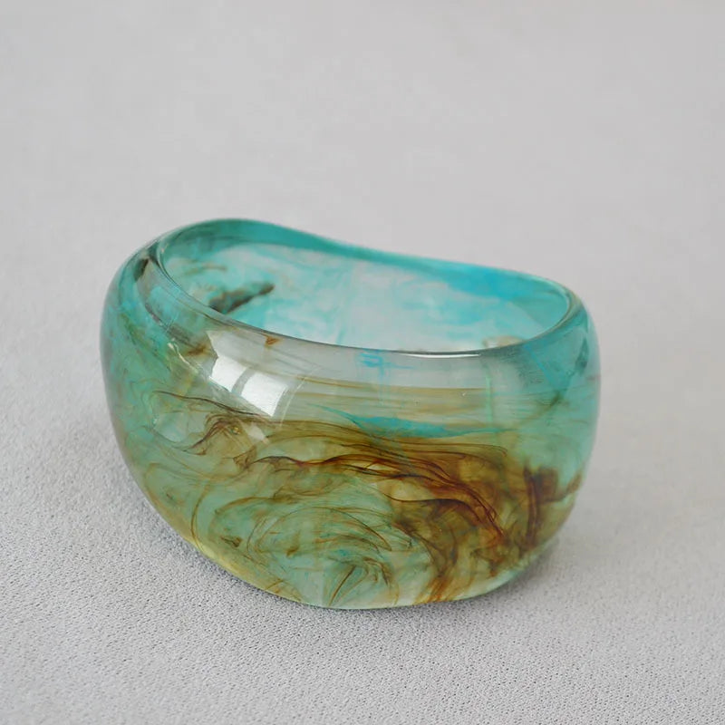 Obsidian Wave Bangle SMALL (2.48" diameter) - 5 colors - Hello Baabs LLC 