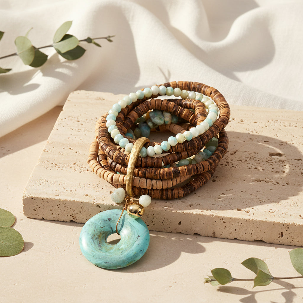Ocean Market Stack Bracelet - Hello Baabs