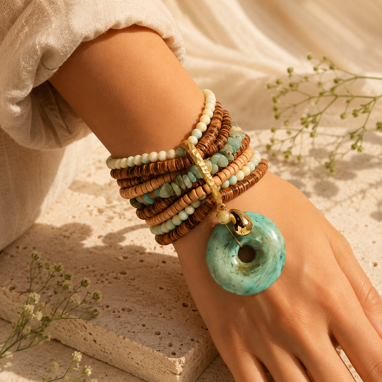 Ocean Market Stack Bracelet - Hello Baabs