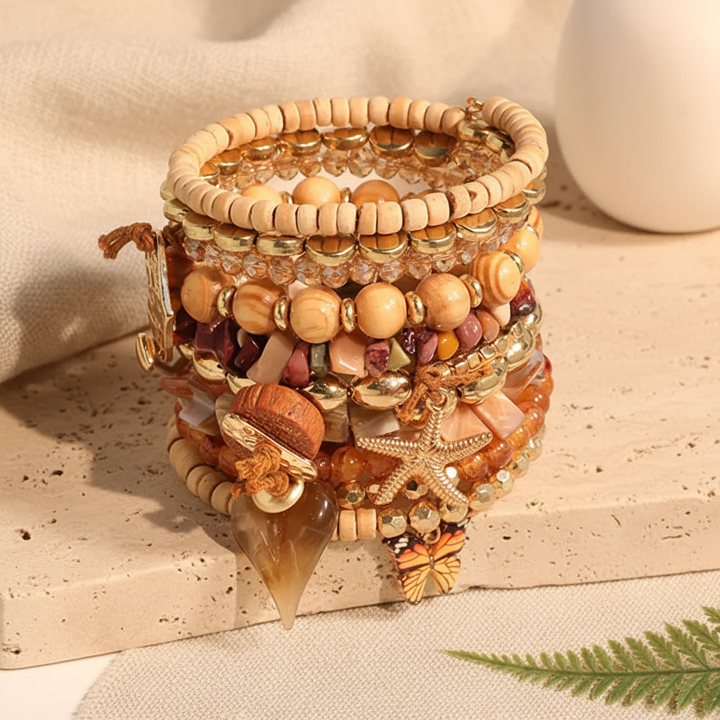 Ocean Star Bracelet Stack - Hello Baabs