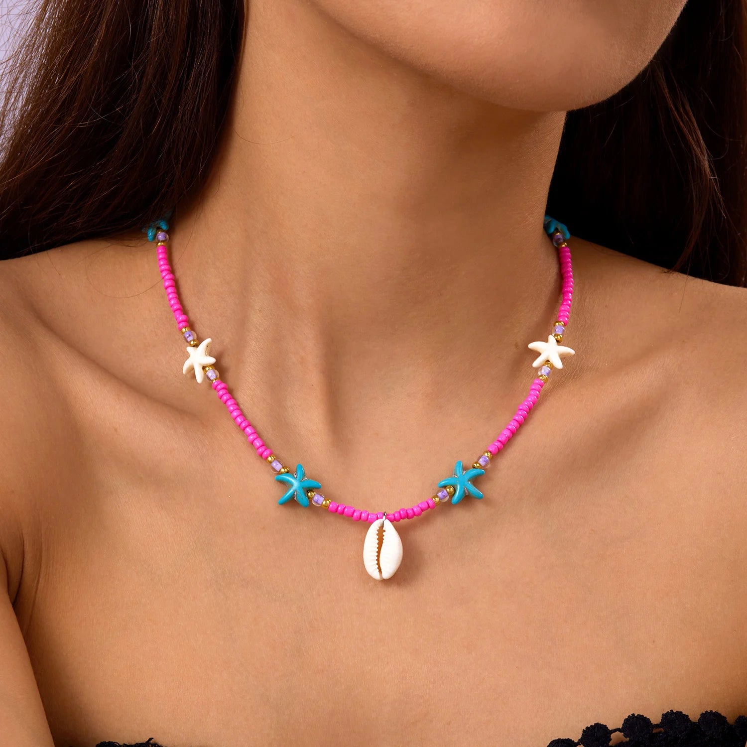 Ocean Whimsy Necklace - 4 colors - Hello Baabs LLC 